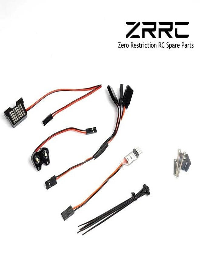 طقم إضاءة LED فائق السطوع بتقنية COB من ZRRC لسيارة التحكم عن بعد Arrma Typhon Grom 223S BLX بمقياس 1/14 - 3 أوضاع إضاءة أمامية وخلفية، ملحقات إضاءة أمامية وخلفية للزينة - Image 2